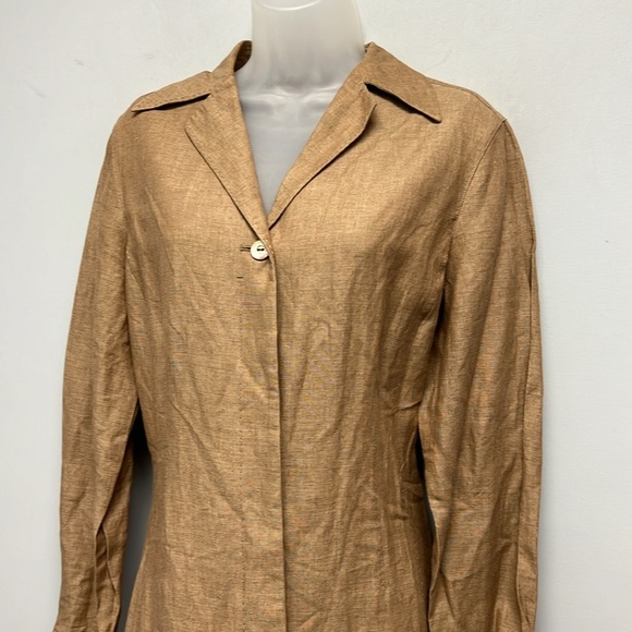 Nordstrom Studio 121 Long Sleeve Linen Blend Shirt Dress Size 10 - Picture 2 of 13
